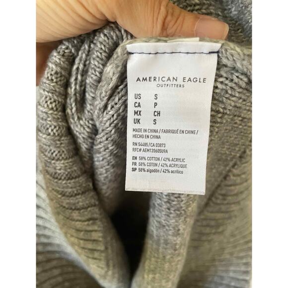 American Eagle Sweater Mini Dress Gray Size Small - Picture 5 of 6